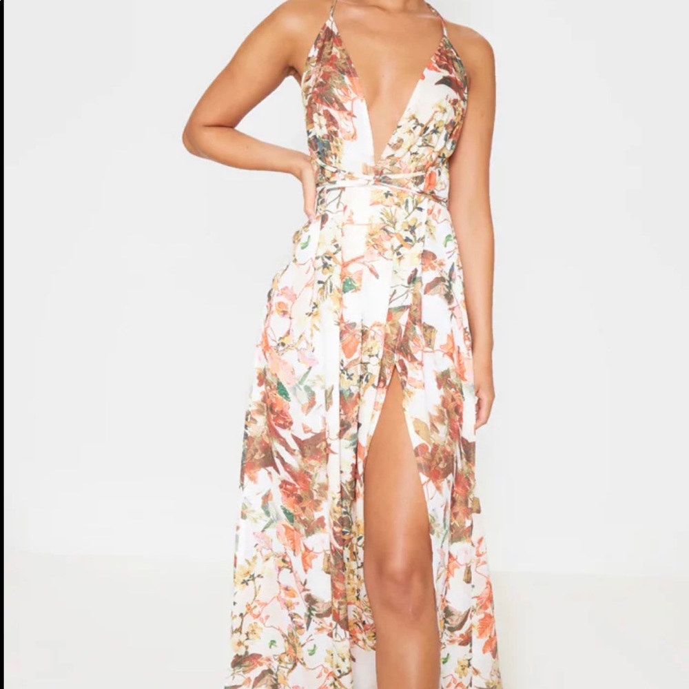 Chiffon Halter Neck Dress